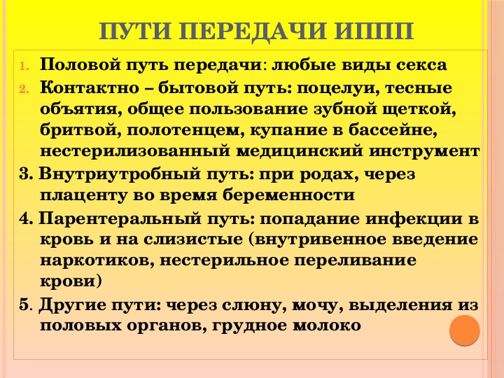 Иппп Орально